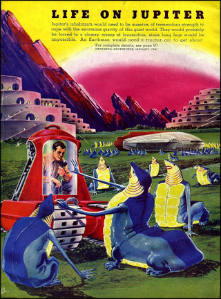 Illustration for article titled Alien life in our solar system, according to pulp-art legend Frank R. Paul